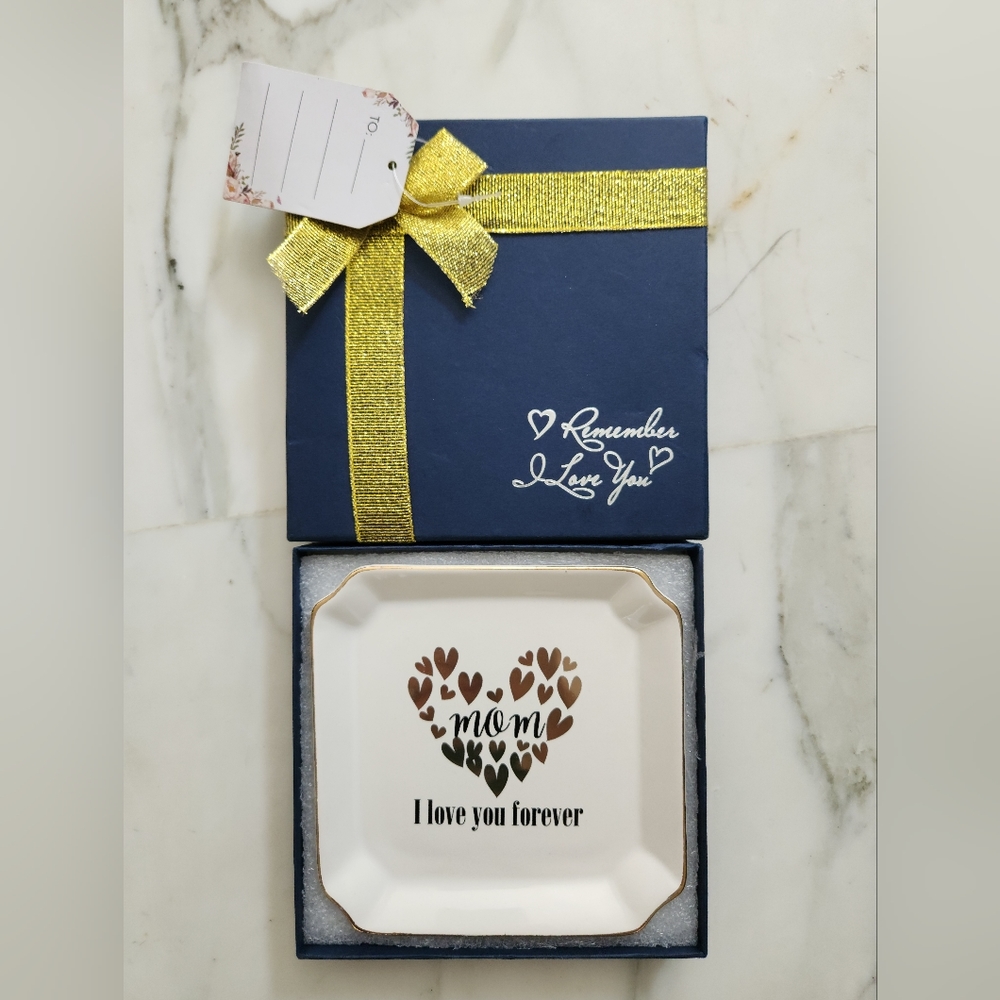 💛 Mom I Love You Forever Ceramic Trinket Dish